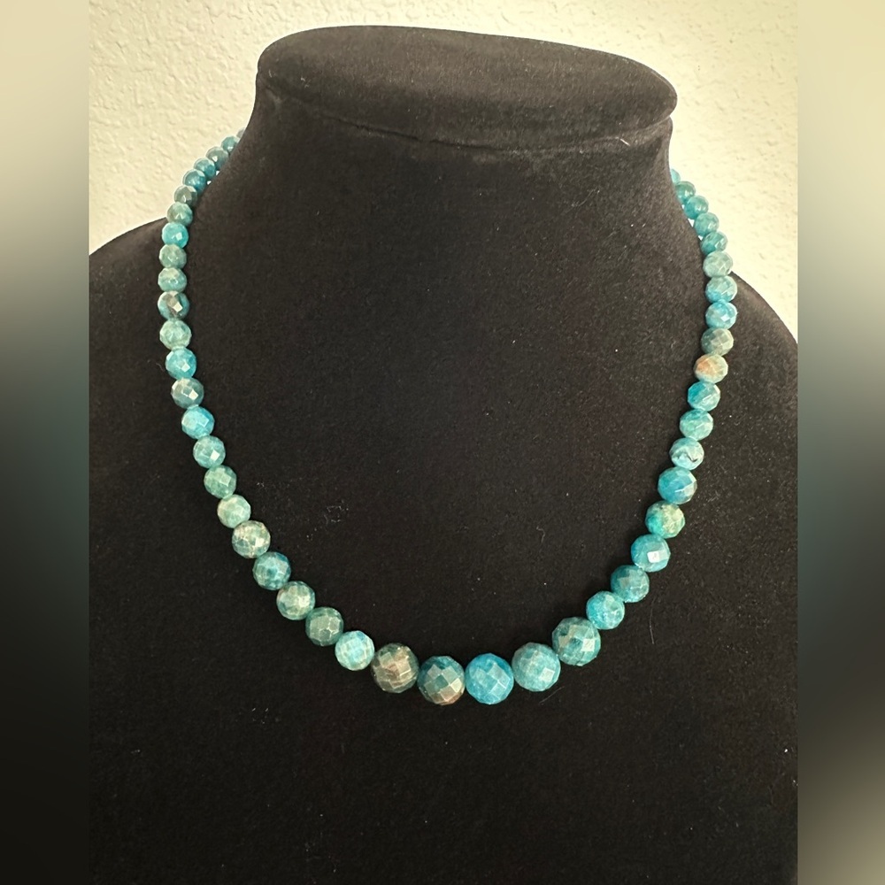 Faceted Apatite bead Necklace by Jay King - Picture 2 of 7